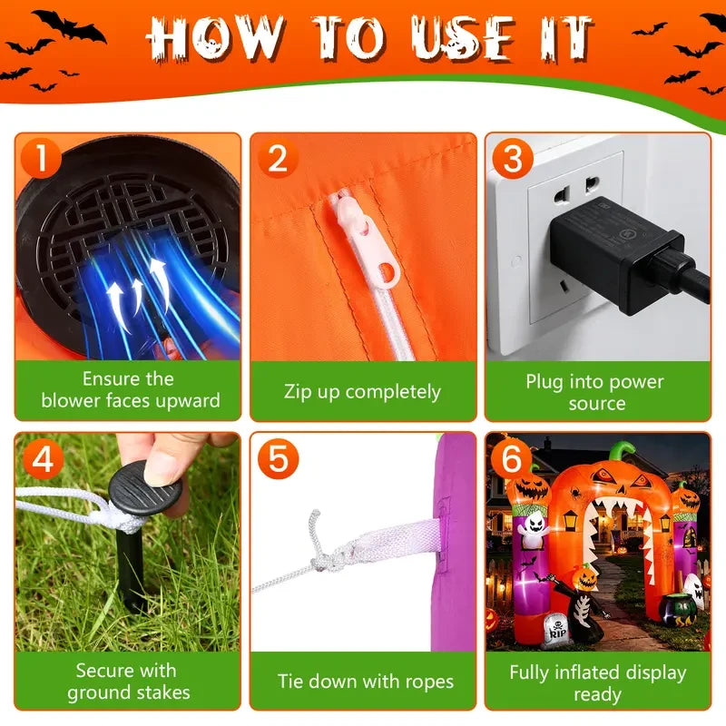 Giant Inflatable Halloween Pumpkin Decor