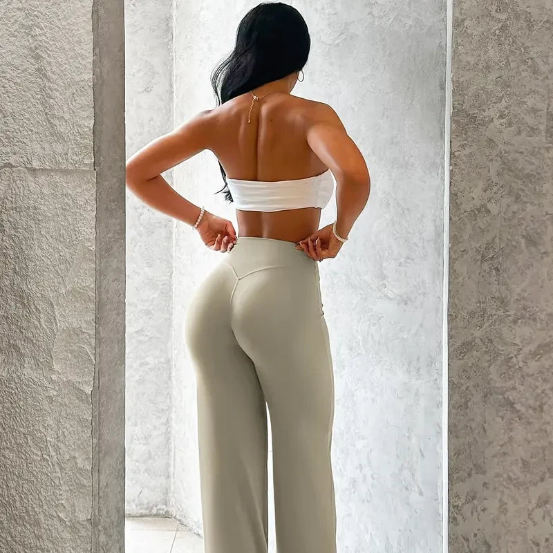 YEOREO High-Waisted Straight-Leg Yoga Leggings