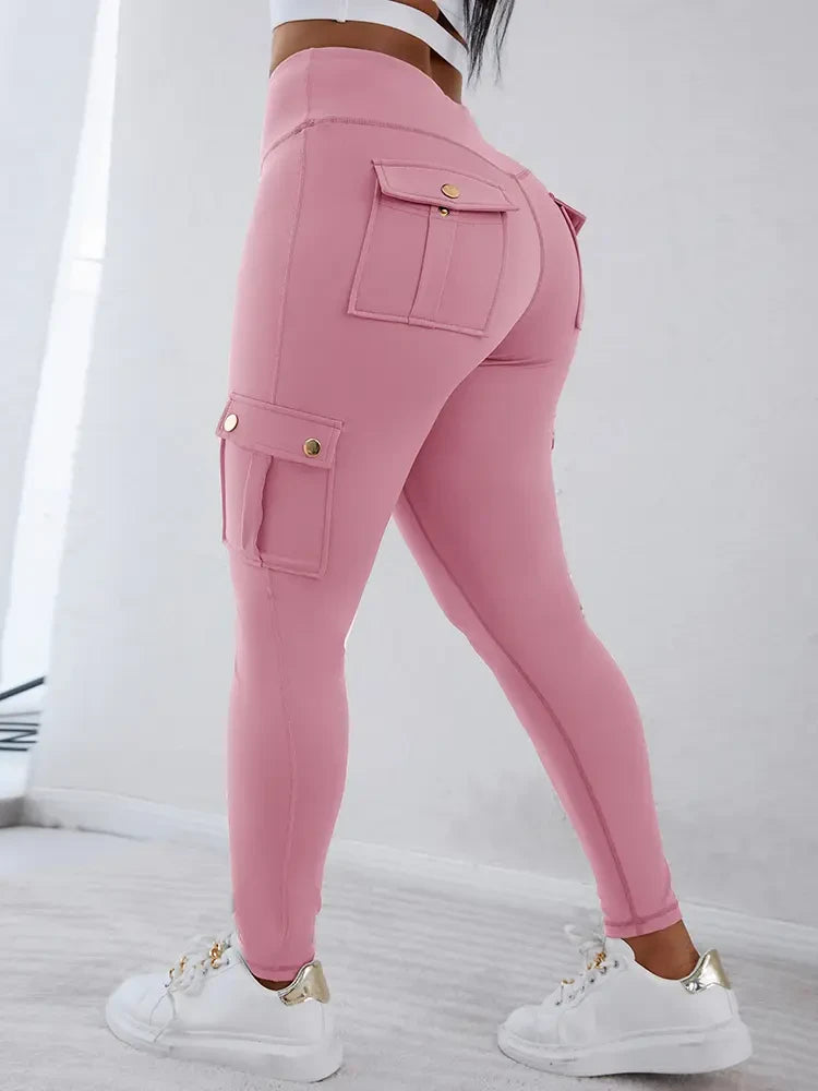 High Waist Butt Lifting Cargo Leggings