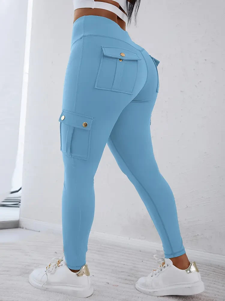 High Waist Butt Lifting Cargo Leggings