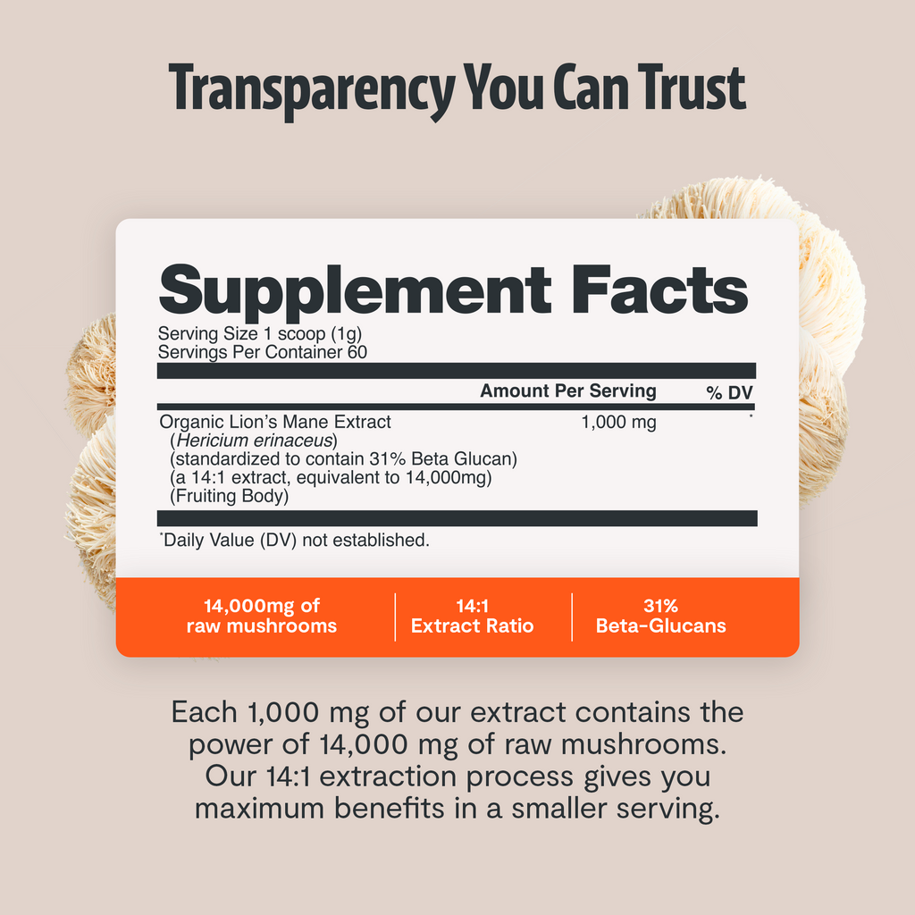 Organic Mushroom Complex Supplement Capsules